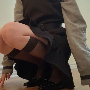 Rachel Zoe frill seersucker little black dress